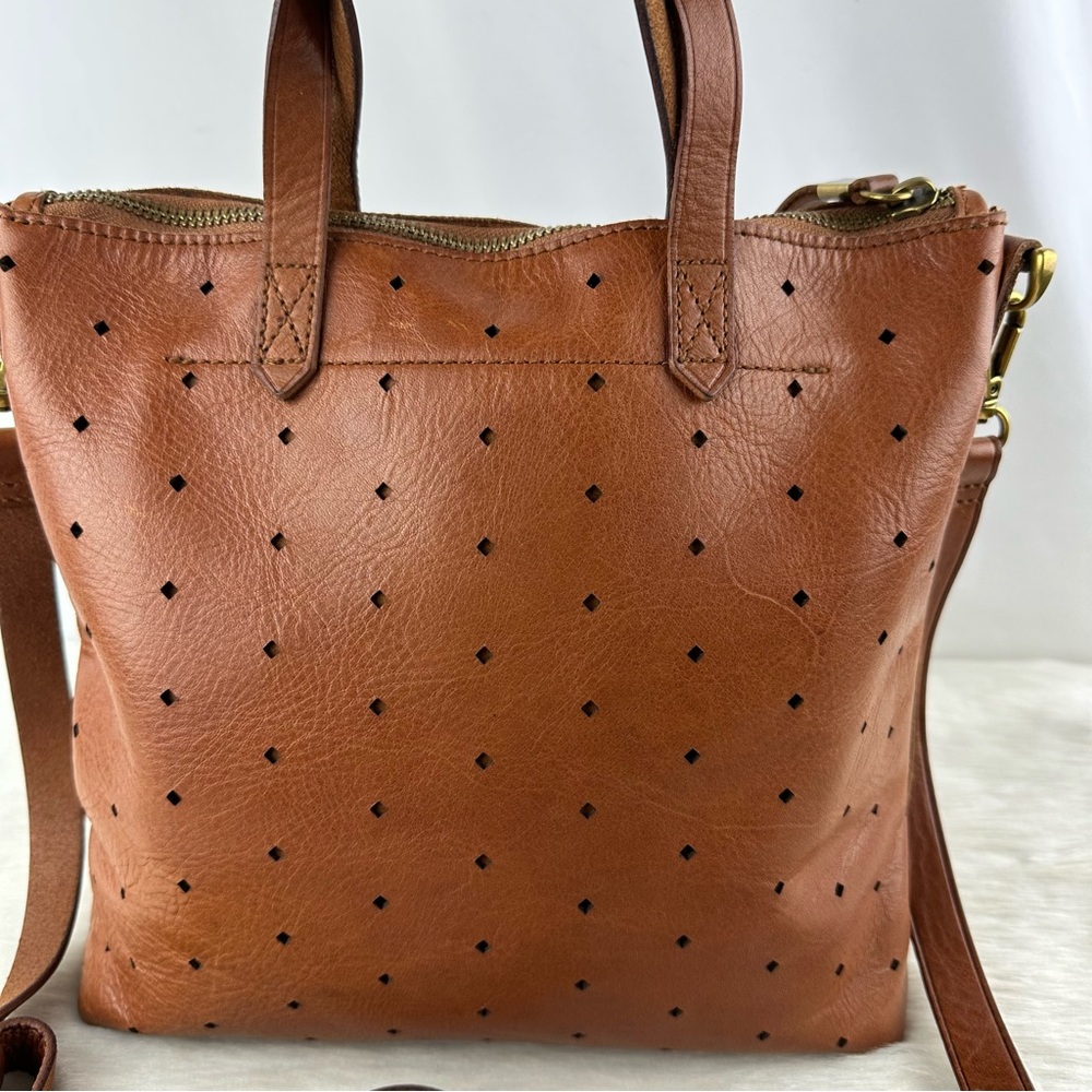 Madewell Brown Perforated Crossbody Bag - Picture 2 of 16